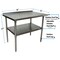 Bk Resources Work Table Stainless Steel Undershelf, Plastic feet 1.5" Riser 48"x30" SVTR-4830 - alternate 2